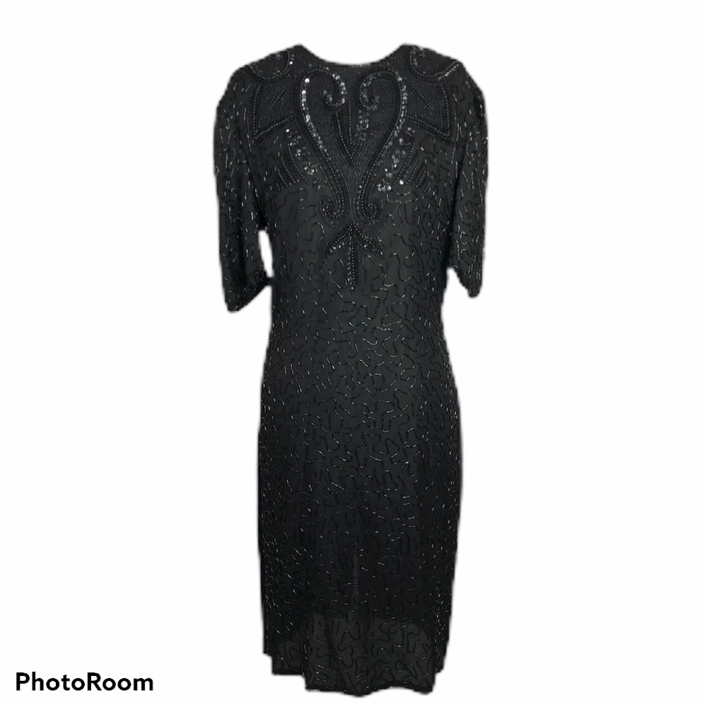 Sweelo Vintage black sequin Dress M 8-10 - Picture 2 of 8
